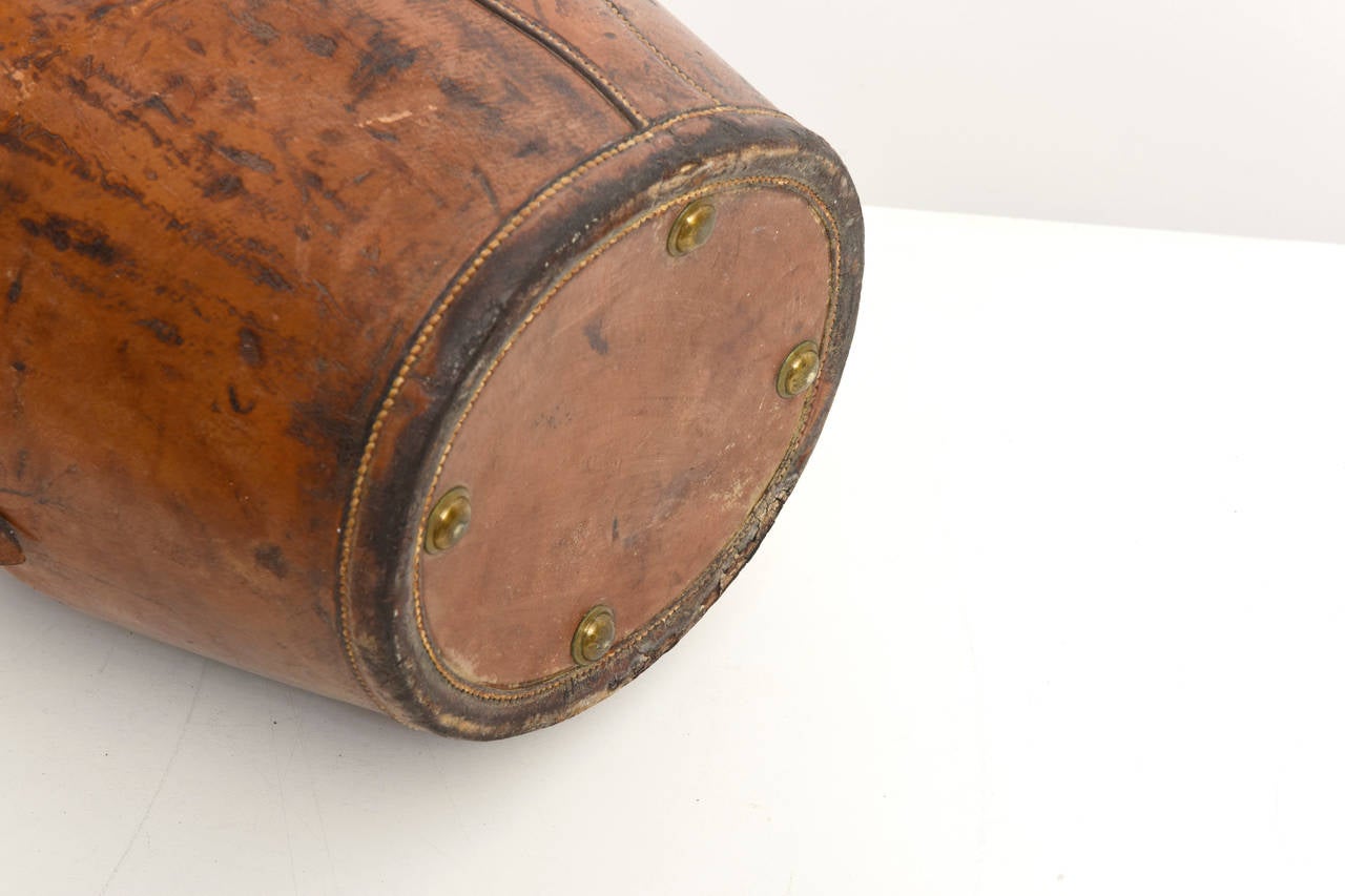 Victorian Leather Hat Box, 19th Century 4