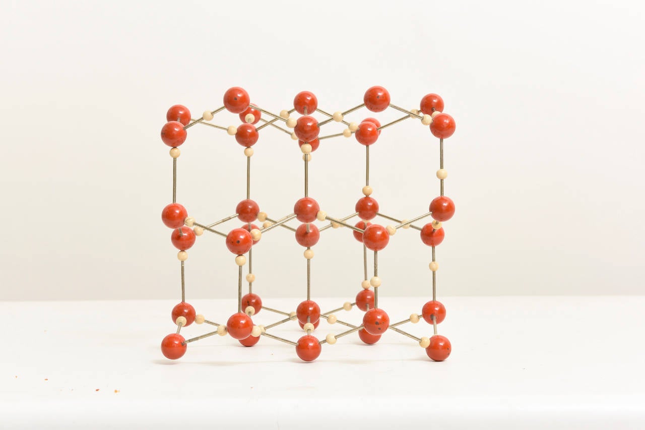 Czech Modern Metal Molecule Sculpture