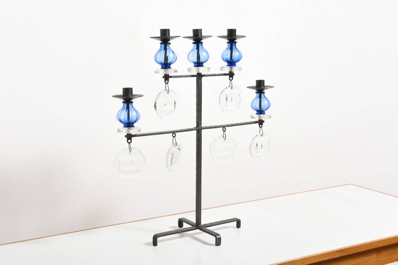 Erik Hoglund Five-Arm Candelabra, Sweden