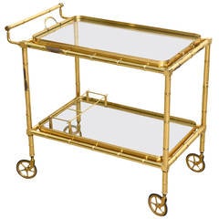 Maison Baguès
s Bar Cart in Faux Bamboo, 1950
s France