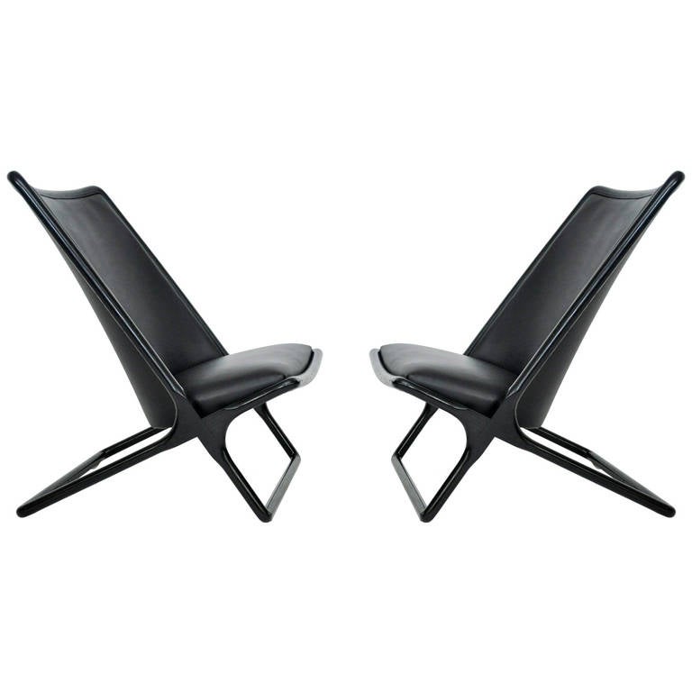 Ward Bennett Scissor Chairs