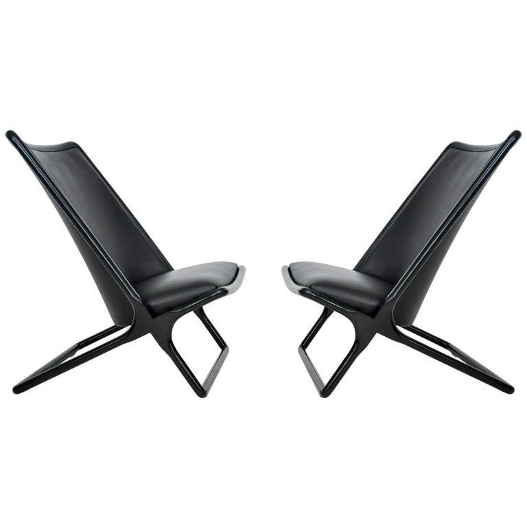 Ward Bennett Scissor Chairs