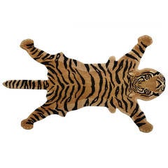 Vintage Fascinating Tiger Rug, 1960s