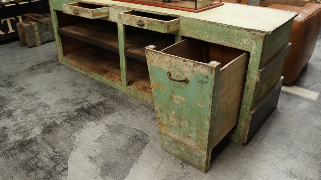 Green cabinet - workbench For Sale 2