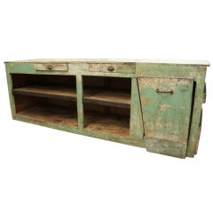 Vintage Green cabinet - workbench