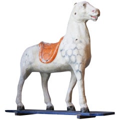 Vintage Tall Paper Mache Toy Horse