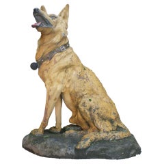 Decorative Casted Stone Garden Dog