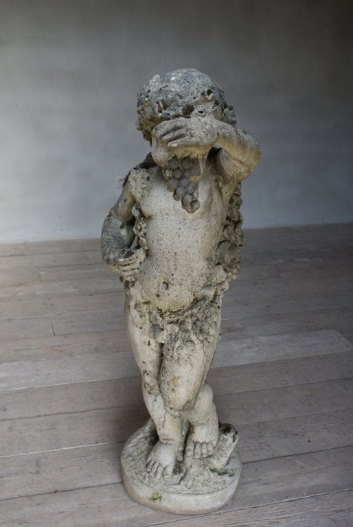 Stone casted Garden Figure with Grapes