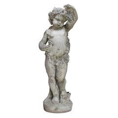 Retro Stone casted Garden Figure with Grapes