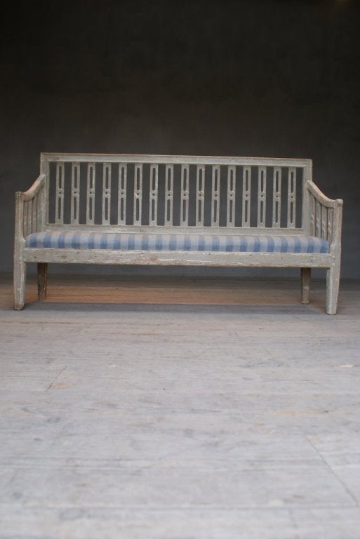 19th Century Scraped Gustavian Swedish Children's Bench