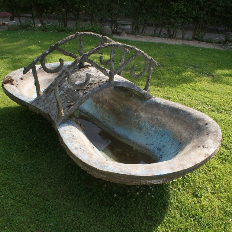 Garden Folk Art Pond with Bridge