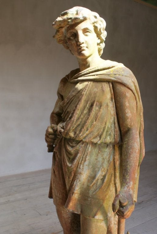 19th century Cast-Iron Park Statue For Sale 6