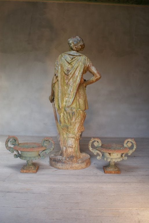 19th century Cast-Iron Park Statue For Sale 1