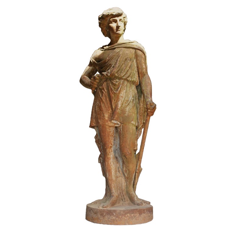 19th century Cast-Iron Park Statue For Sale