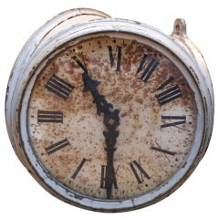 Antique Double Sided Clock Face From A Railway Station