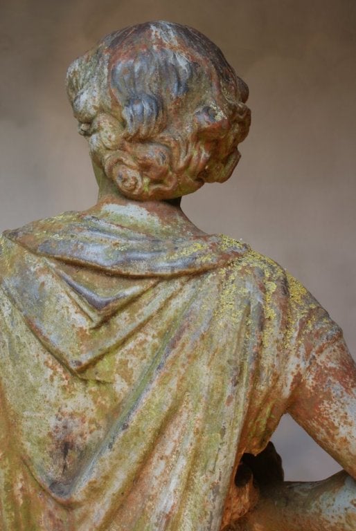 19th century Cast-Iron Park Statue For Sale 5