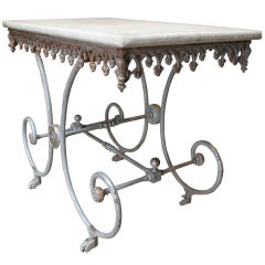 Antique French Butcher Table