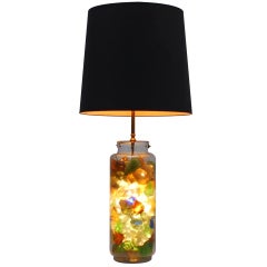 1960's monumental glass table lamp