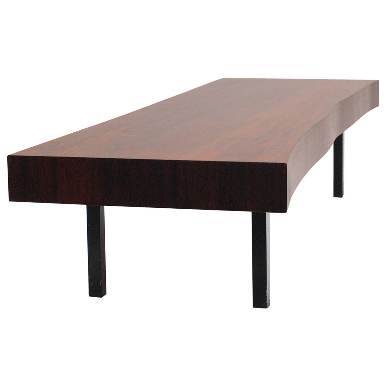 1965 Rare Alfred Hendrickx Rosewood Bench or Coffee Table for Belform