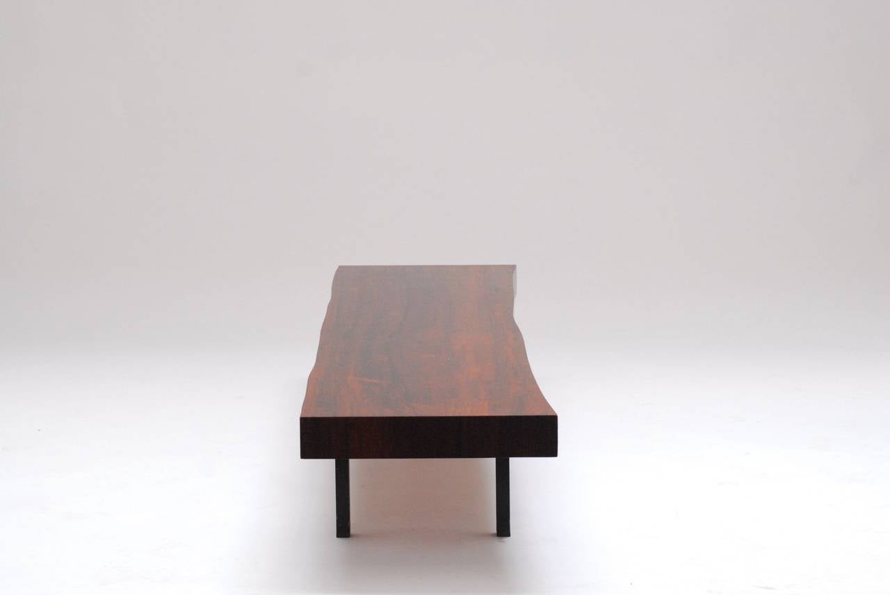 Belgian 1965 Rare Alfred Hendrickx Rosewood Bench or Coffee Table for Belform