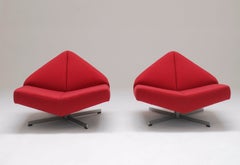 Pair of 1960 Architectural Swivel Base Chairs