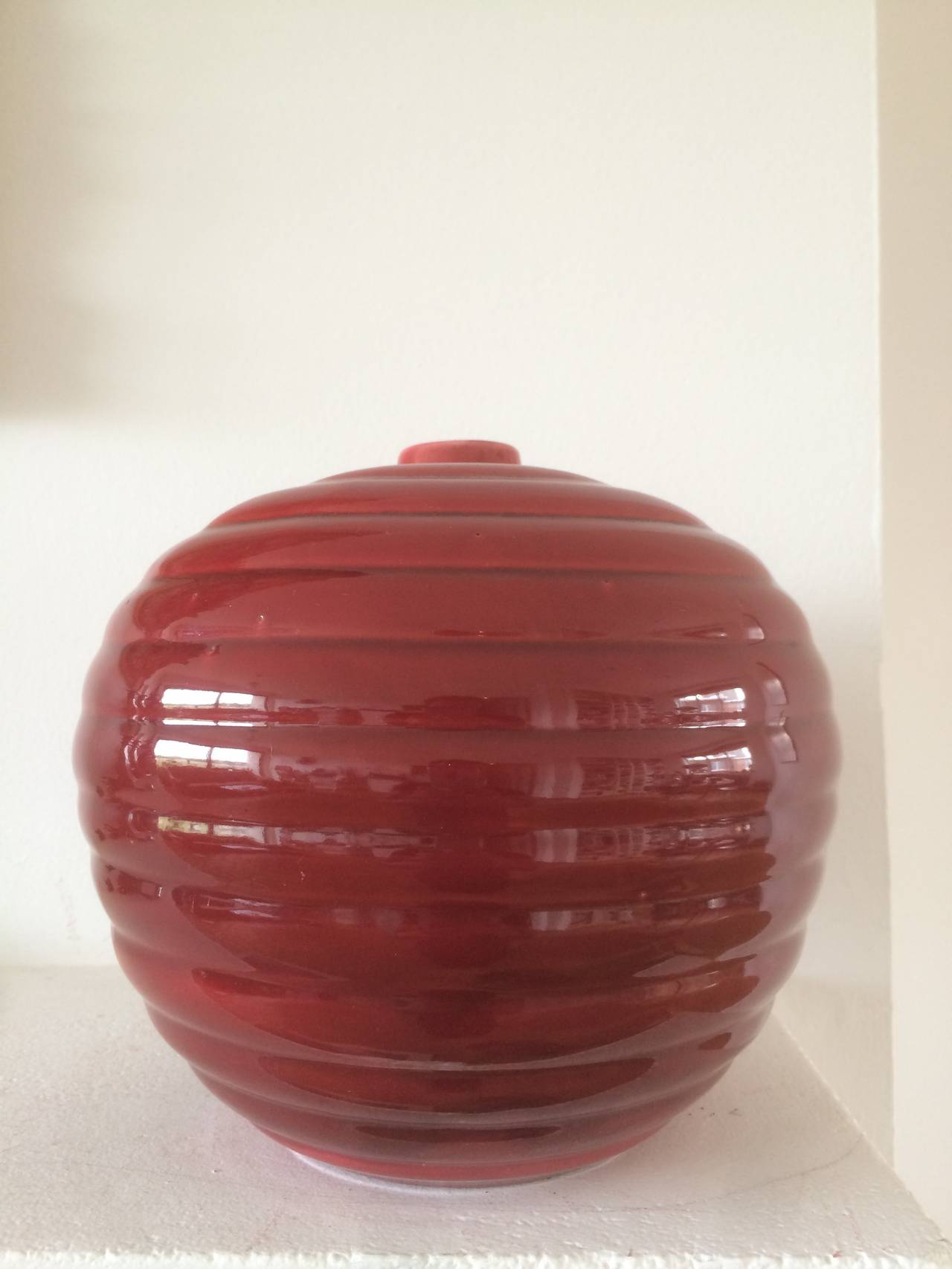 20th Century 1920s Constructivist Art Deco Ceramic Vase  For Sale