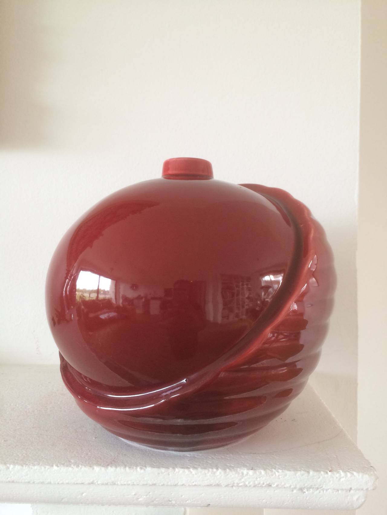Belgian 1920s Constructivist Art Deco Ceramic Vase  For Sale