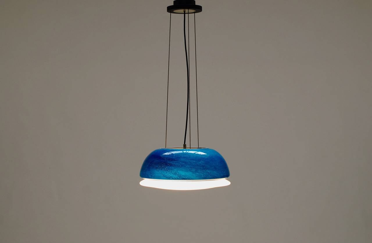 Modern 1960s Italian Murano Glass Ceiling Lamp