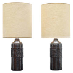 Pair of Large 1960s Ceramic Table Lamps Pair of Large 1960s Ceramic Table Lamps