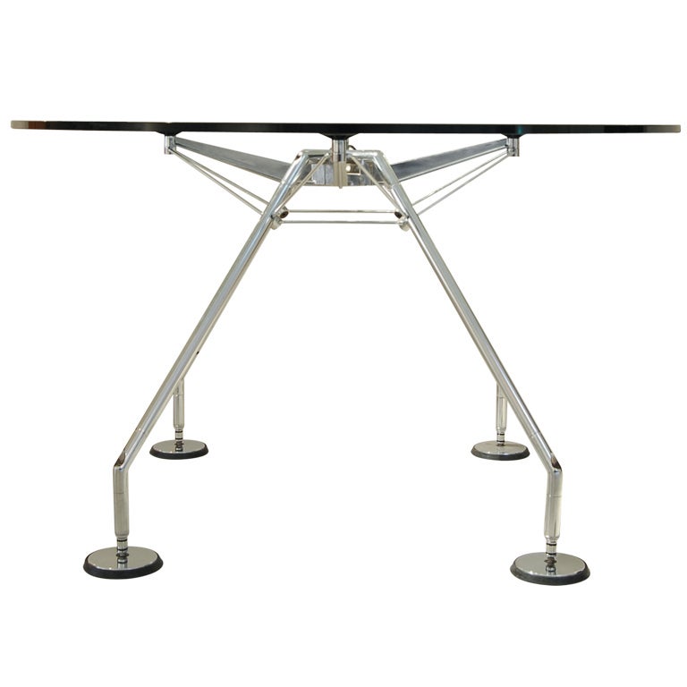 1987 "Nomos" table by Sr. Norman Foster for Tecno