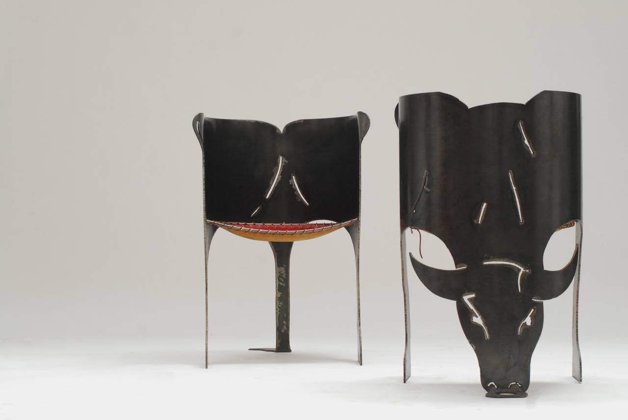 Post-Modern Post Modern Steel Ox Chairs 