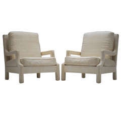 Pair Of High End 1970's Royal And Elegant Bergere Chairs