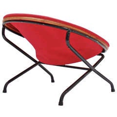 Rare and early 1950's folding chair by Jacques Hitier for TUBAUTO