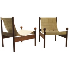 Pair of 1960's "Ouro Preto" easy chairs by Jorge Zalszupin