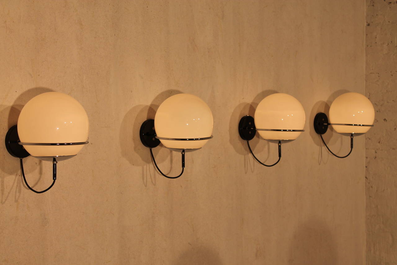 Mid-Century Modern Four Wall Sconces by RAAK, Amsterdam, Holland, 1960s