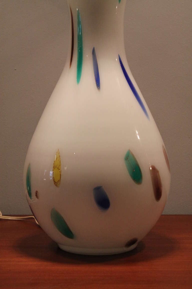 Mid-20th Century Dino Martens Murano Glass  Tablelamp  1960's Italy  For Sale