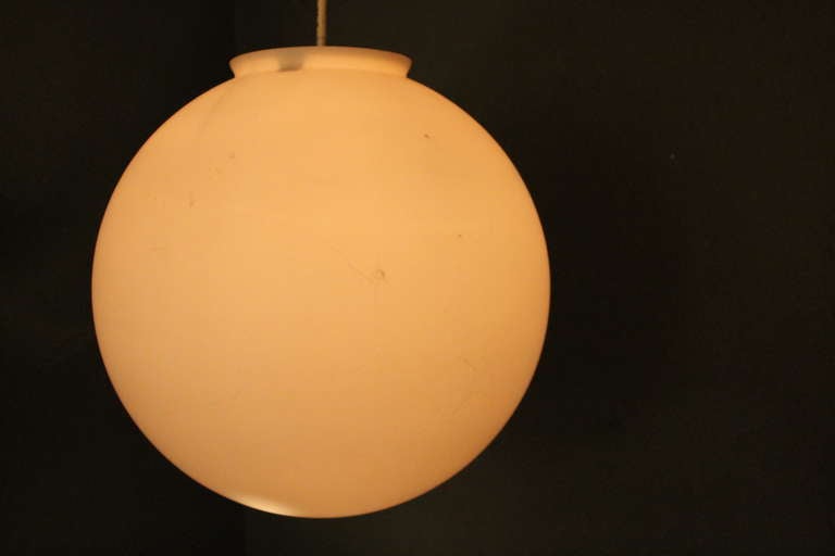 Dutch 7 XXL Glass Globes Lamps by RAAK, Holland, 1960s For Sale