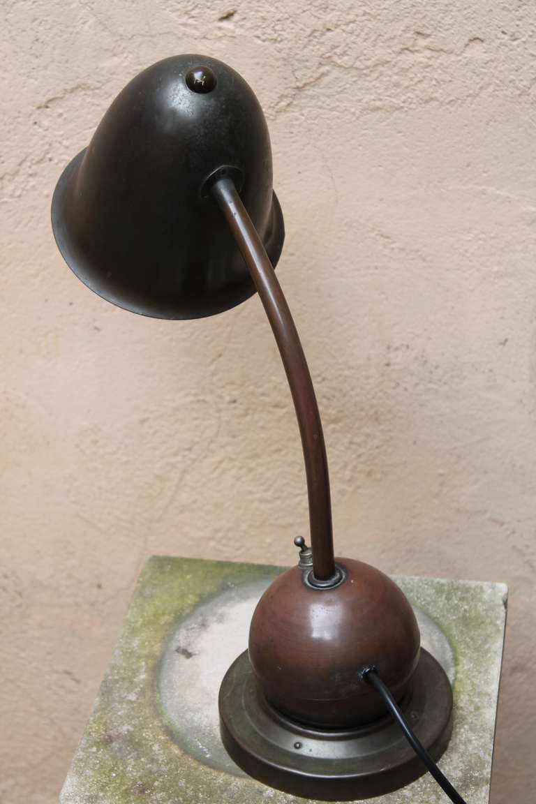 Mid-20th Century Stunning Ball Art Deco Table or Desk Lamp by Daalderop , Giso  1930s