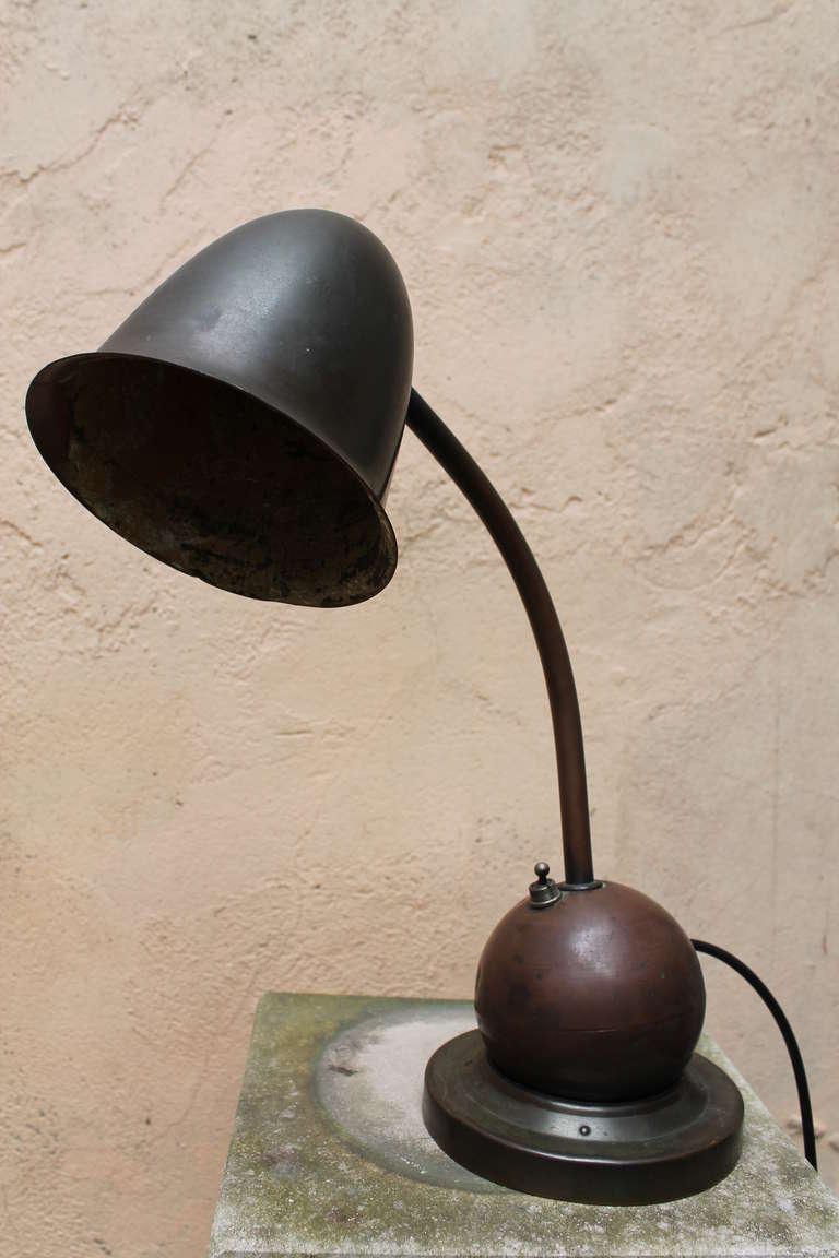 Stunning Ball Art Deco Table or Desk Lamp by Daalderop , Giso  1930s 1