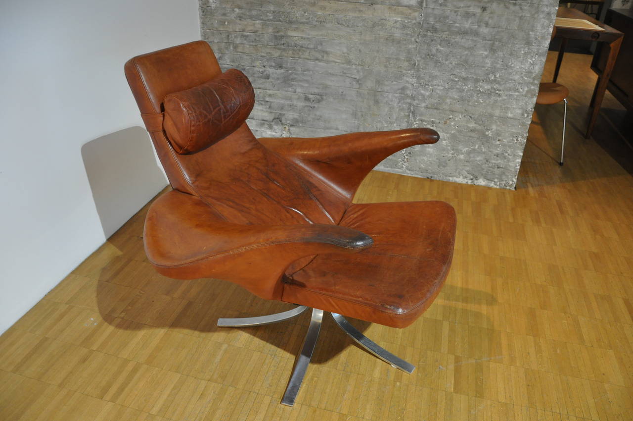 Danish First Edition Seagull Chair Gösta Berg & Stenevik Eriksson, 1968 For Sale