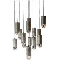 Xl Chandelier by Raak Amsterdam crystal glasses