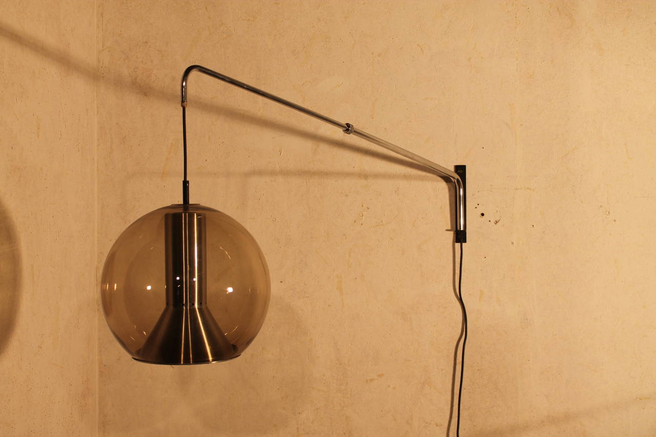 Big Wall Lamp by RAAK Glass Globe In Good Condition In Antwerp, BE