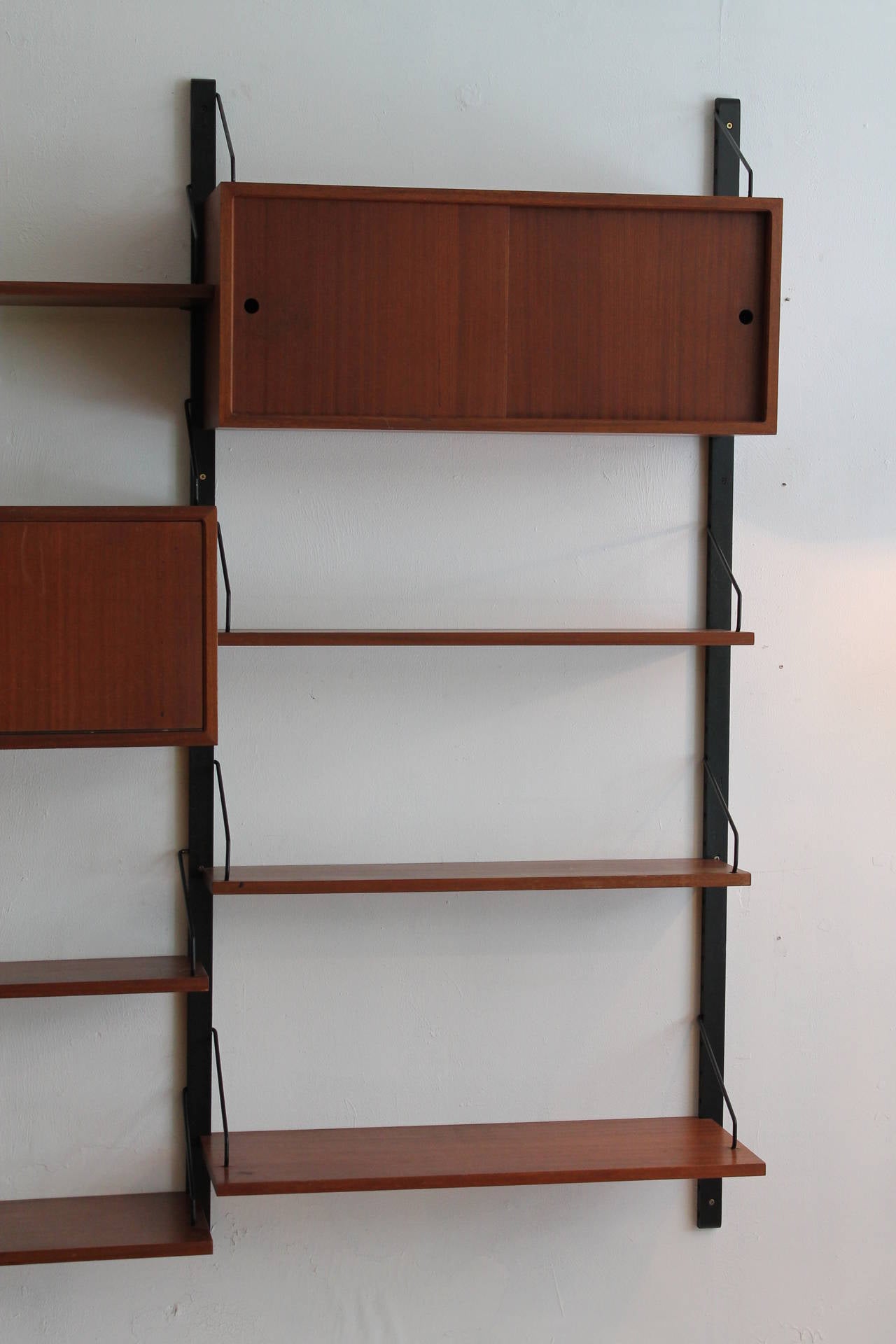 Mid-Century Modern Teak Wall Unit, Denmark, 1950, Poul Cadovius For Sale