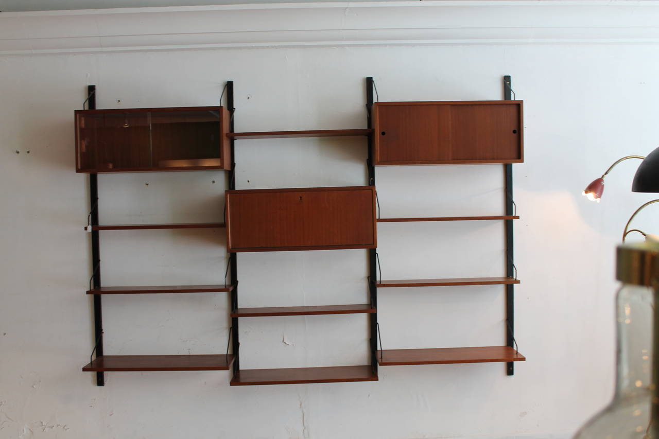 Teak Wall Unit, Denmark, 1950, Poul Cadovius For Sale 3