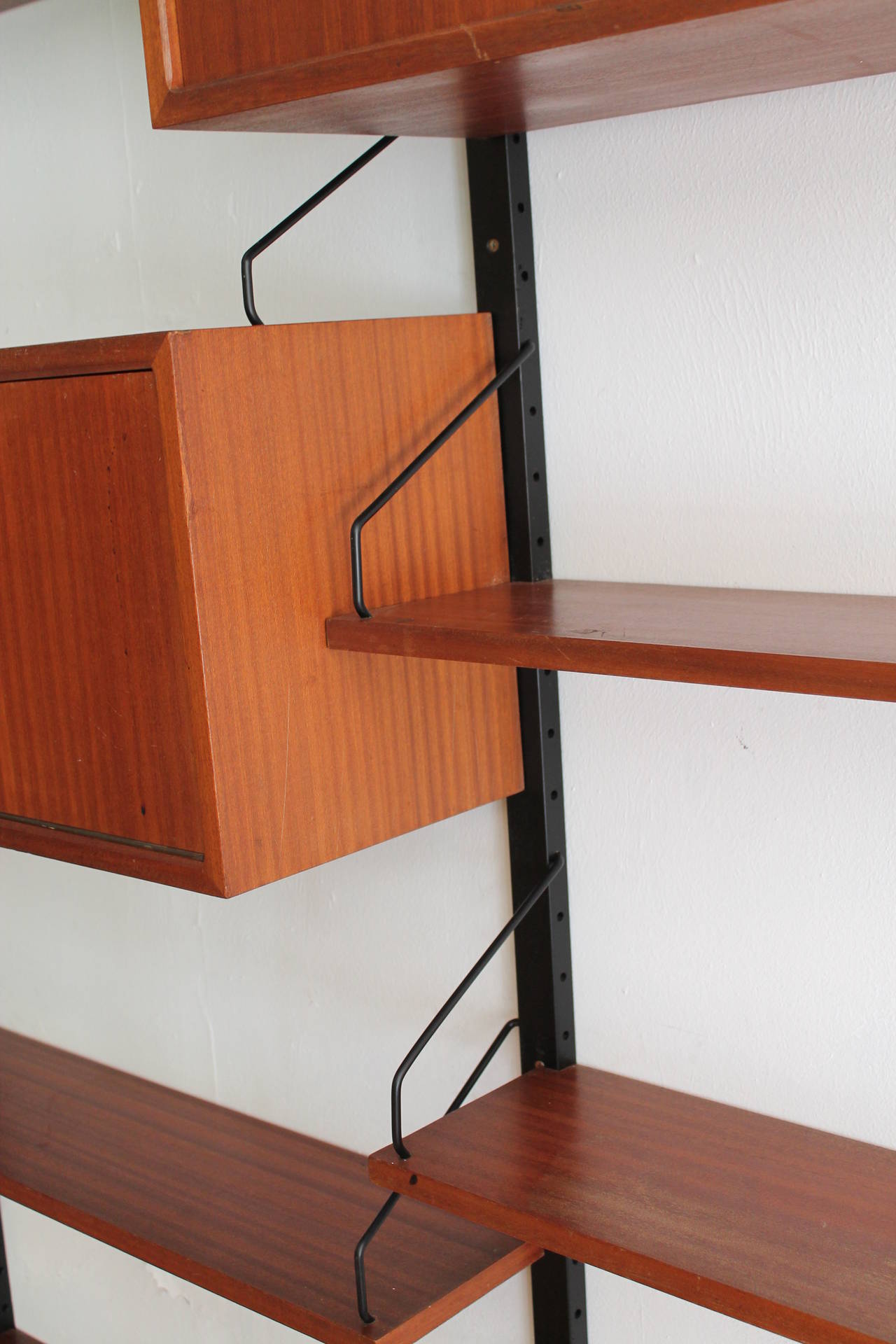 Teak Wall Unit, Denmark, 1950, Poul Cadovius In Good Condition For Sale In Antwerp, BE