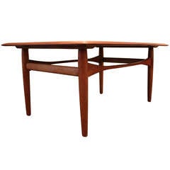 Ib Kofod Larsen Coffe Table 1950
s Teak and Oakwood Denmark
