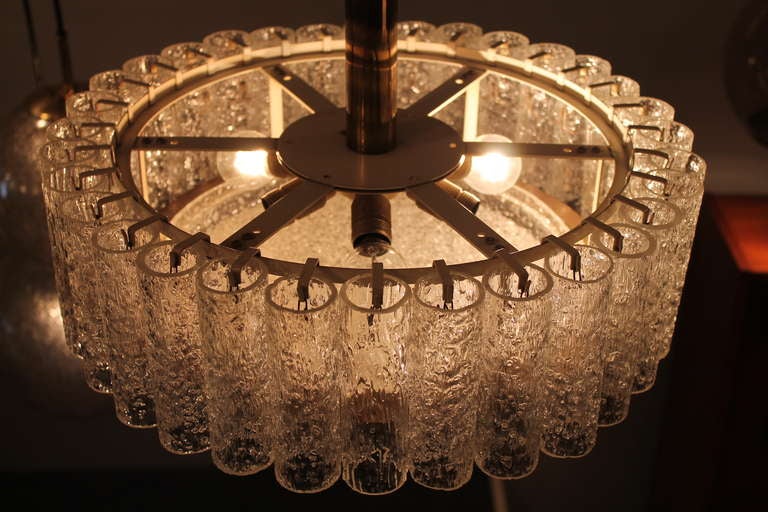 Doria Glass Chandelier from Germany 1960's In Good Condition In Antwerp, BE