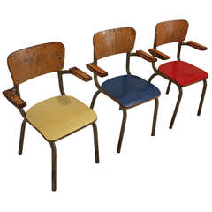 21 industrial chairs for children by Willy van der Meeren , Tubax Belgium  1950