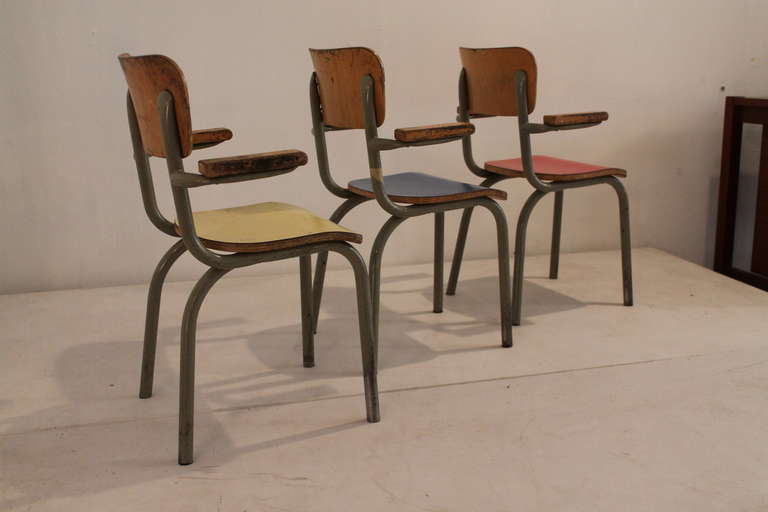 21 industrial chairs for children by Willy van der Meeren , Tubax Belgium  1950 1
