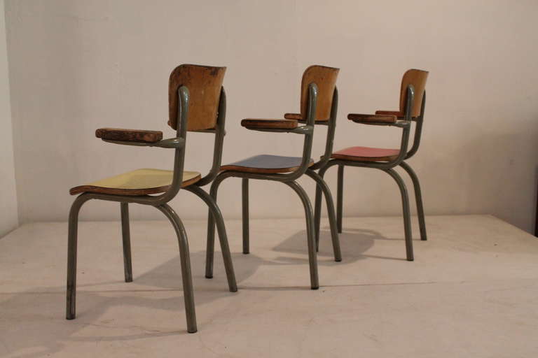 21 industrial chairs for children by Willy van der Meeren , Tubax Belgium  1950 3